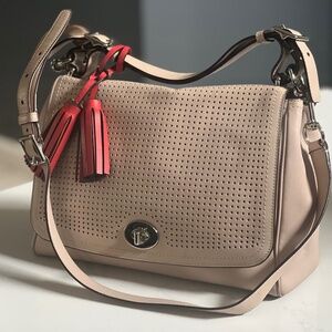 COACH Legacy 22386 Convertible Bag Blush Pink w Tassle